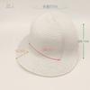 Französische Strohhutkappe für Damen Viktorianische Sonnenhüte Kinnriemen Faltbare Sommeraccessoires Eimerhut Fedoras für Strandhut