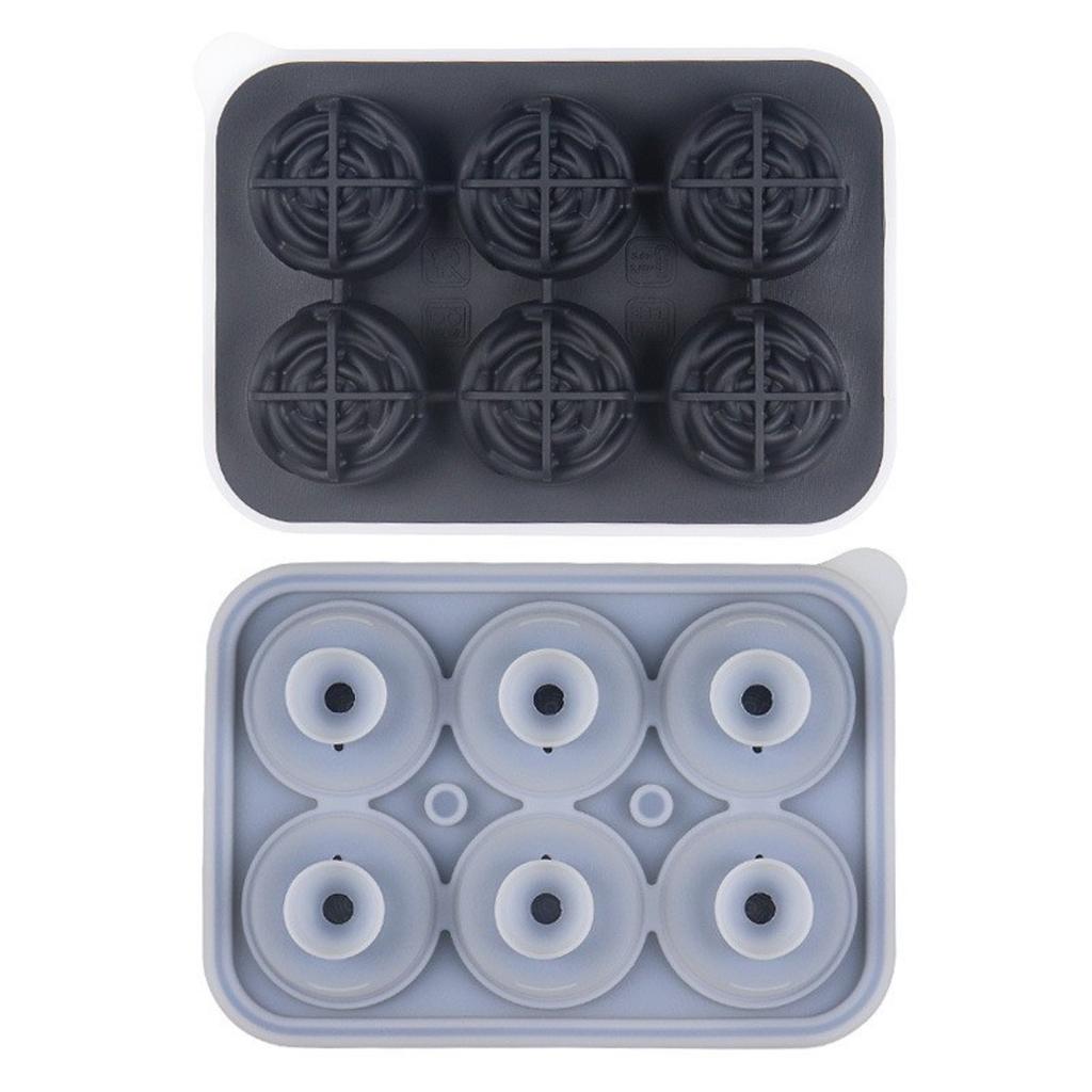 6-Cavity Rose Silicone Ice Cube Mold Easy Demolding Food-Grade For Drinks Desserts Kitchen Tool Stylish Decor Mold