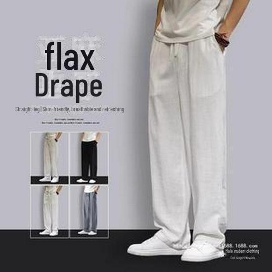 Elastic Men's Jeans: Spring/Summer Straight, Loose, Large Size, Wear-Resistant, Casual Work Pants with Free Shipping