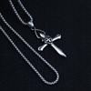 Necklace Silver Steel Cross Prayer 368