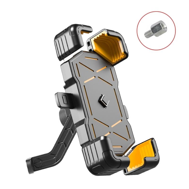 Bike Phone Mount Stand NonSlip Anti-Vibrations Universal Bike Handlebar Adjustable Phone Mount Clip Easily to Install