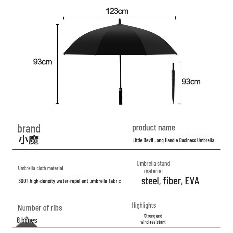 Premium Windproof Long-Handle Business Umbrella