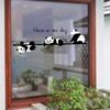 New Wall Stickers Cartoon Animal Bamboo Three Pandas Glass Window Mirrors Decorative Stickers Home Wall Stickers Self Adhesive