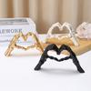 1 Stück Geste Dekoration Herz Finger Statue Schreibtisch Dekoration Skulptur Nordic Light Luxury Handwerk Büro Heim Dekoration