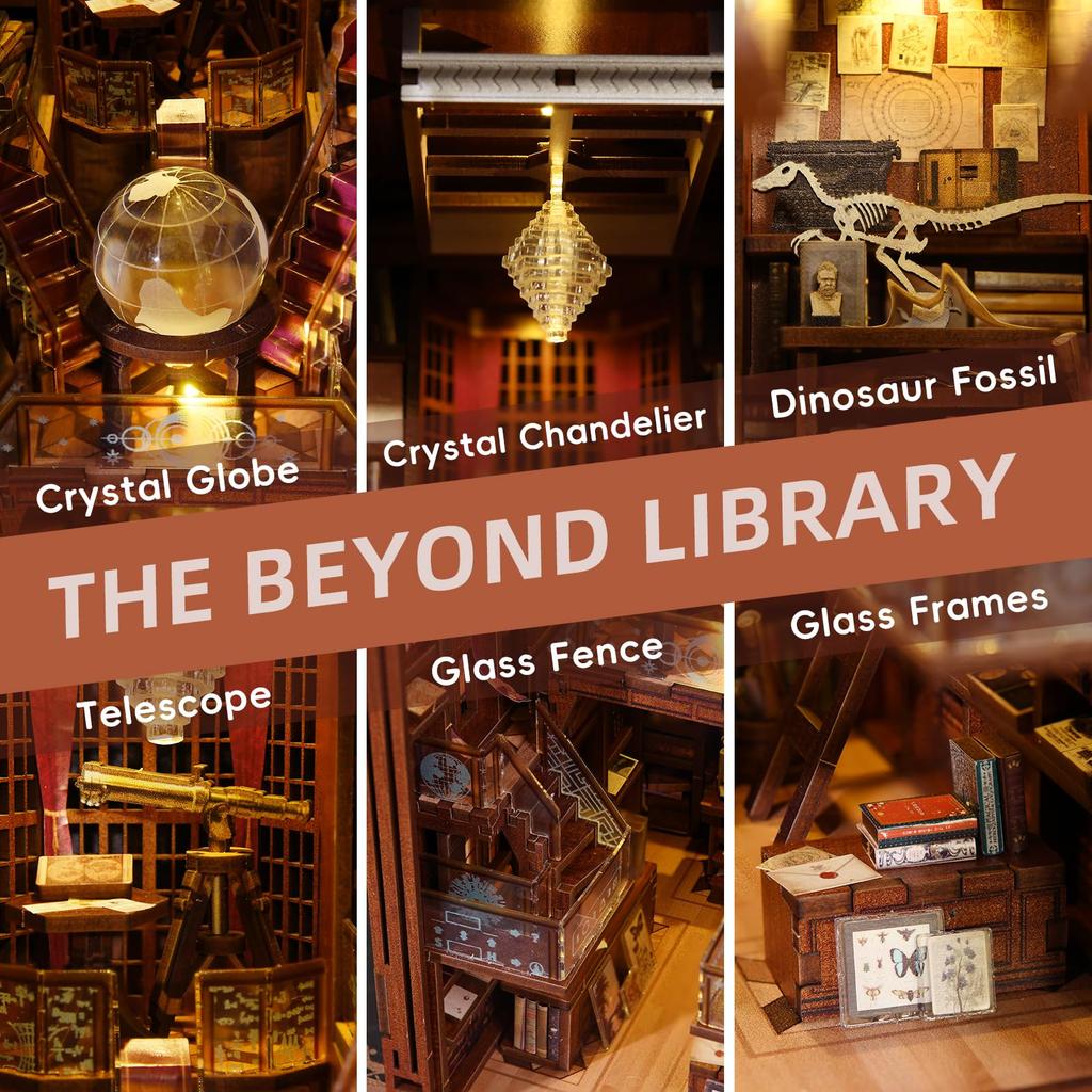 MiniCity DIY BookNook Kit Dollhouse Kit Miniature House Kit BookNook Suitable for and Birthday Collectible with LED Light the - - - - Beginners,