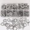 External Tooth Lock Washer Kit M3-M12 Star Serrated Gasket Spacer Assortment Set Stainless Steel Multi Tooth Washer Hardware Box