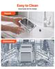 Countertop Food Serving Display Container, Stainless Steel Food Salad Server Tray, Buffet Condiment Dispenser, Ice Cooled Rack with Separate Lid, for