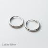 925 Sterling Silver Simple Circle Ear Buckle14mm - 18mm Platinum Plated Hypoallergenic Hoop Earrings For Women Jewelry