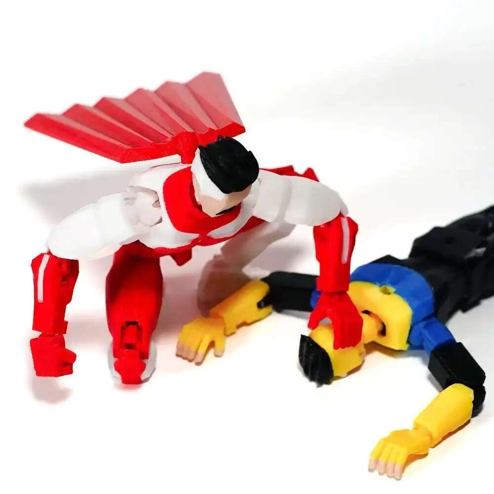 3D-gedruckte Superhelden Unbesiegbar 2.0 Anime Mehrgelenkige Shapeshift-Spielzeuge Actionfiguren Mannequin-Modell Ornamente Geschenke