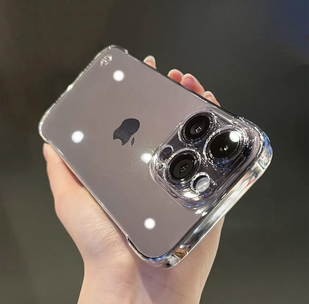 Clear Frameless Hard PC Case for iPhone 16 15 13 12 11 14 Pro MAX  Slim Shockproof Transparent Cover