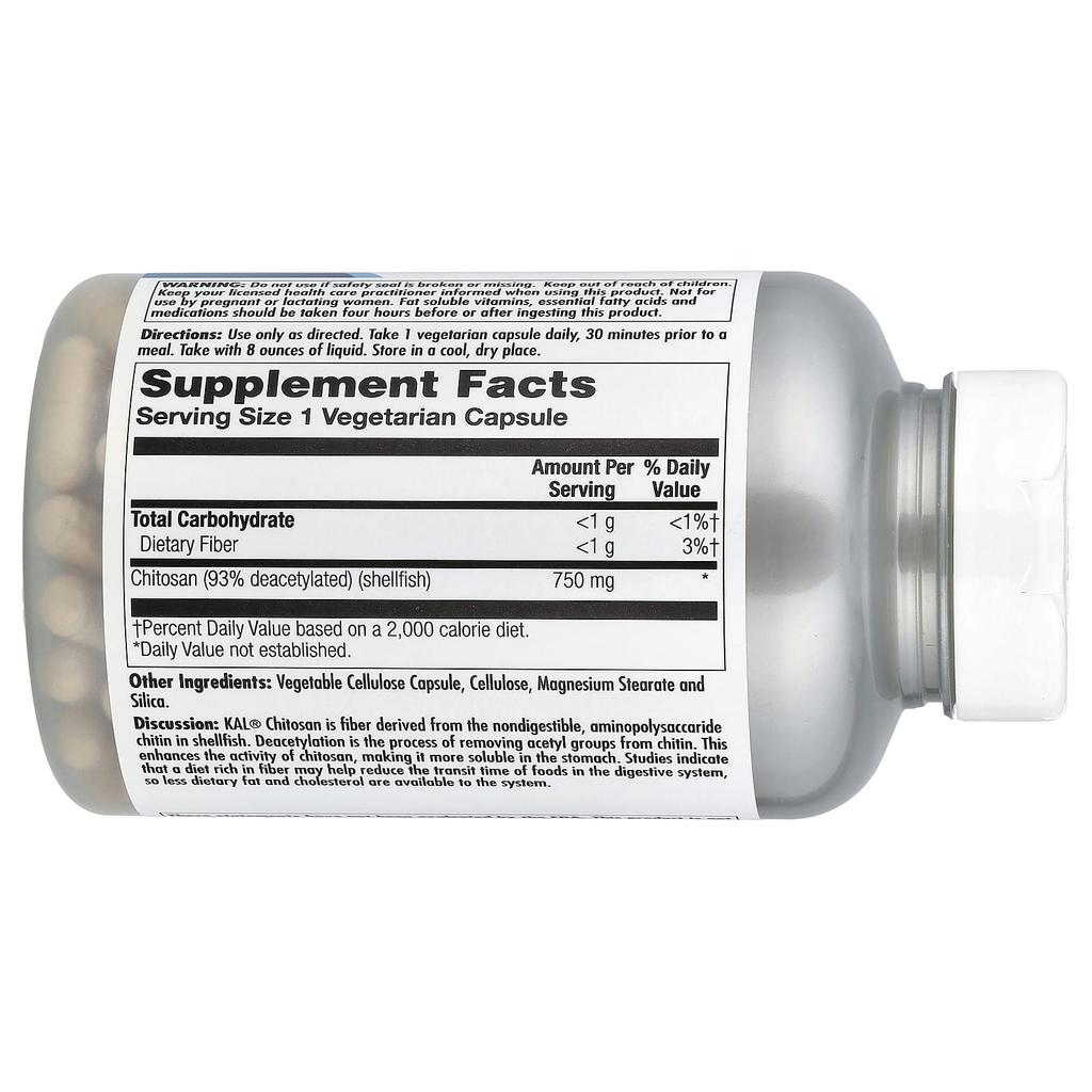 Chitosan, 750Mg, 120 Veggie Capsules