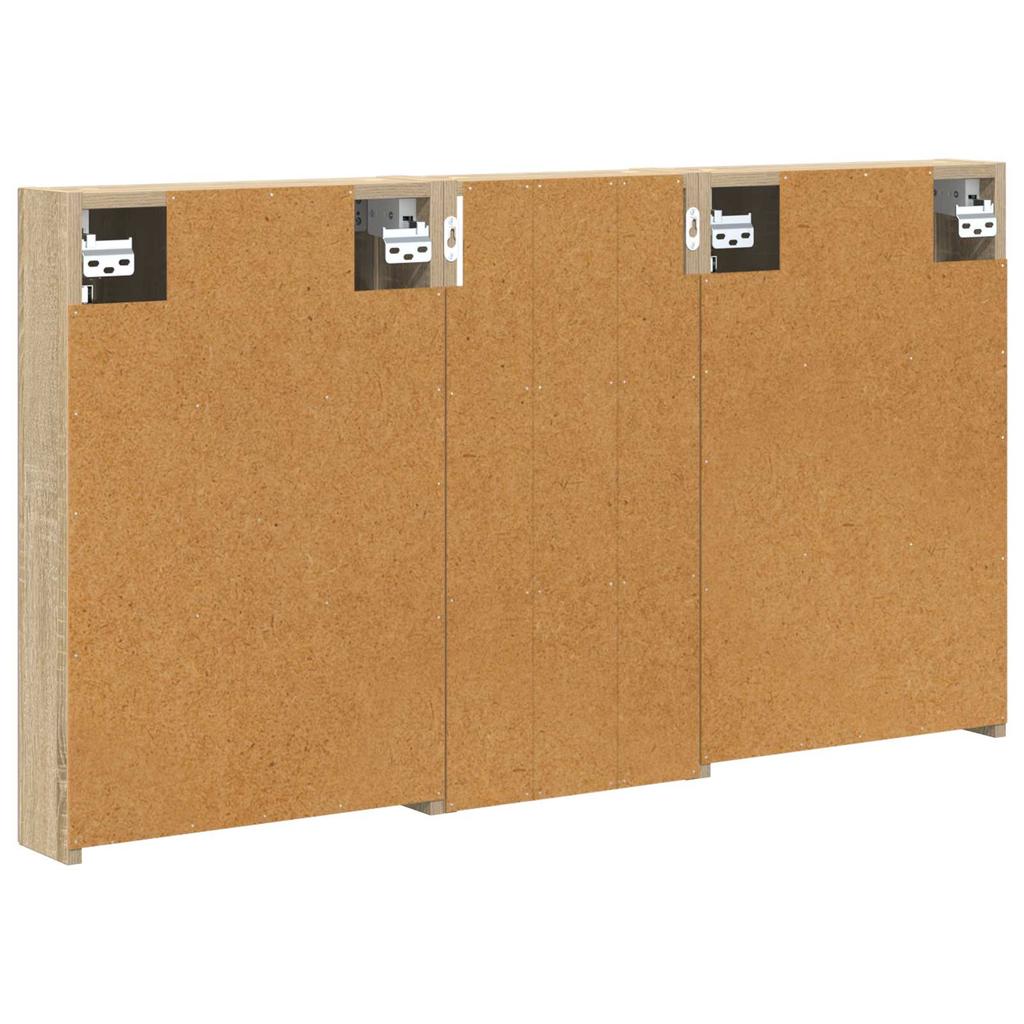 Bathroom Cabinet Set 3 Pcs 110 X 10.5 X 60.5 Cm Particleboard