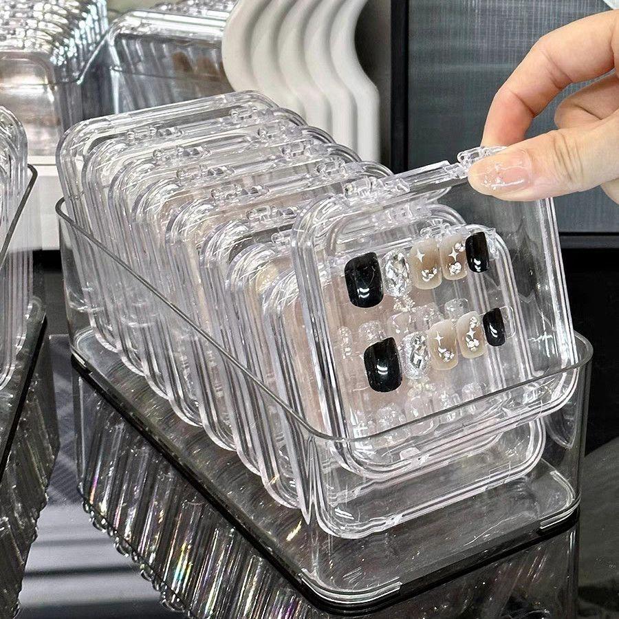 1/10pcs Transparent Earring Bracelet Boxes Organizer Holder Acrylic Jewelry Storage Box Container Nail Display Packaging Case