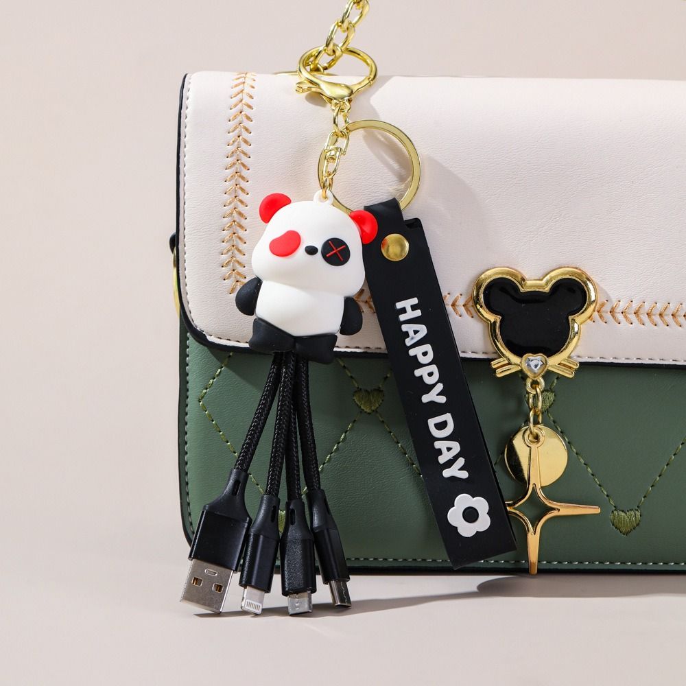 

Cartoon Anime USB Type C Cable PVC 3-in-1 Data Cable Cute Data Cable Keychain Phone