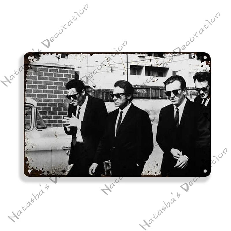 Reservoir Dogs Poster Klassischer Film Metallposter Vintage Metallschild Bar Zuhause Garage Wanddeko Metallplakette Industrielle Deko