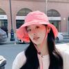 Styleable lace-up Thin fisherman's hat Children's spring and summer outdoor sunscreen visor Sweet quick-drying versatile breathable