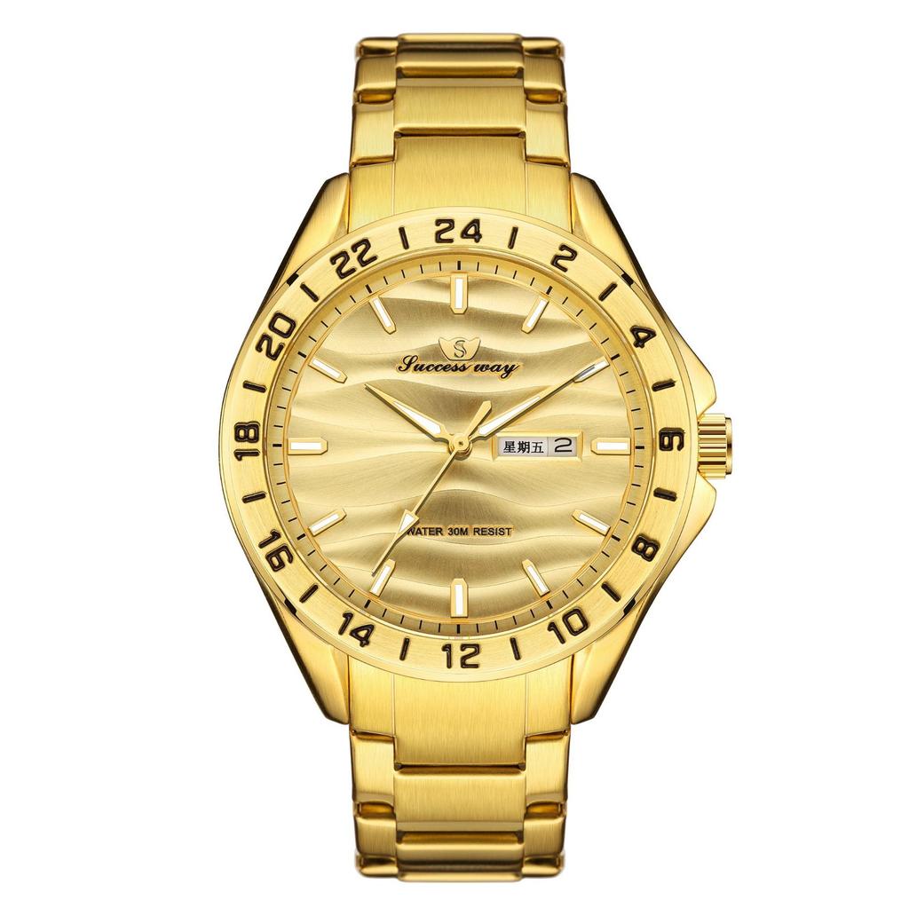 Fashion Men'S Personality Watch Steel Belt Quartz Watch Trend