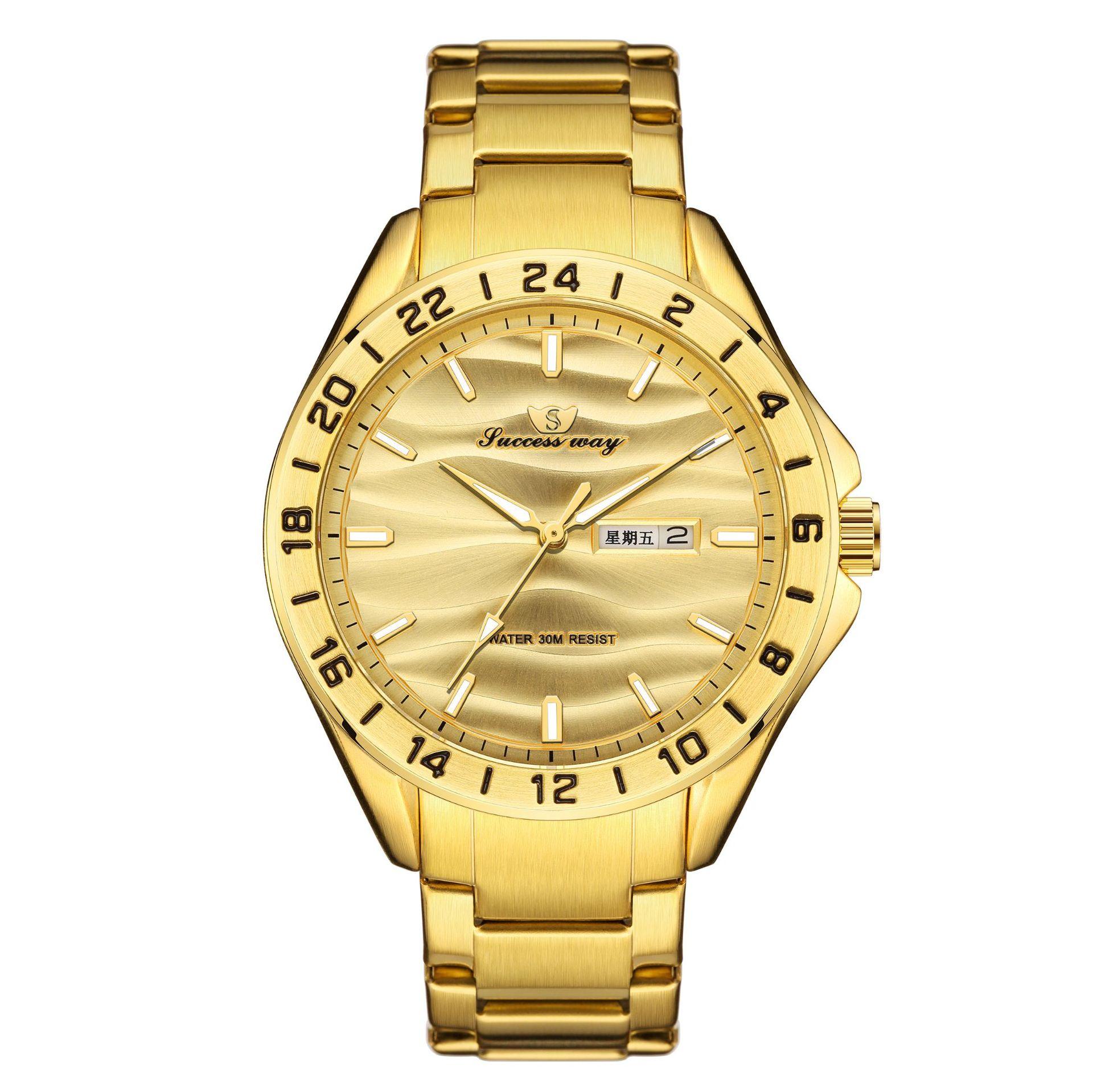 Fashion Men S Personality Watch Steel Belt Quartz Watch Trend