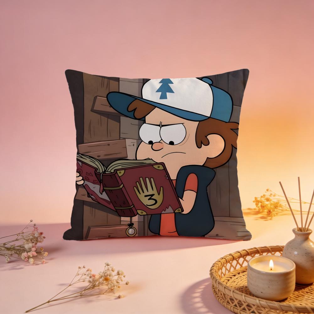 Trendy GGravity Fallsing Cushion Cover Comfortable Durable Pillow Cover MultiScene for Home Office Car Sofa