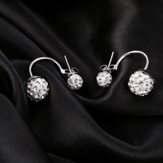 Damen Modeschmuck Dame Elegant Strasskugel Ohrstecker Ohrringe Geschenk