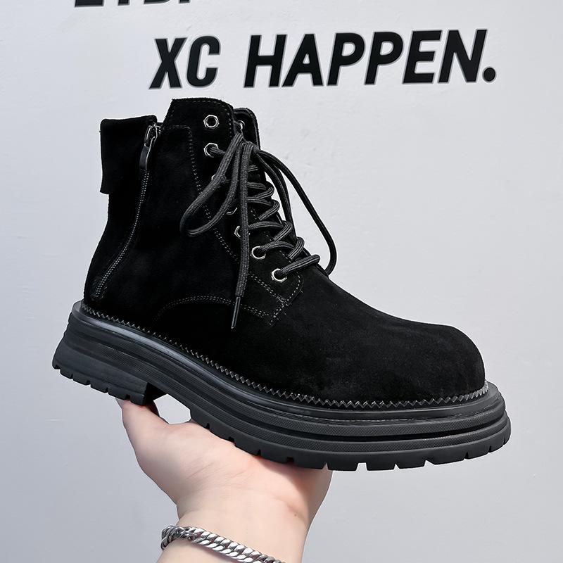 

Martin boots men s 2024 autumn new rhubarb boots thick-soled retro tooling boots couple shoes 81589-A 36 чёрный