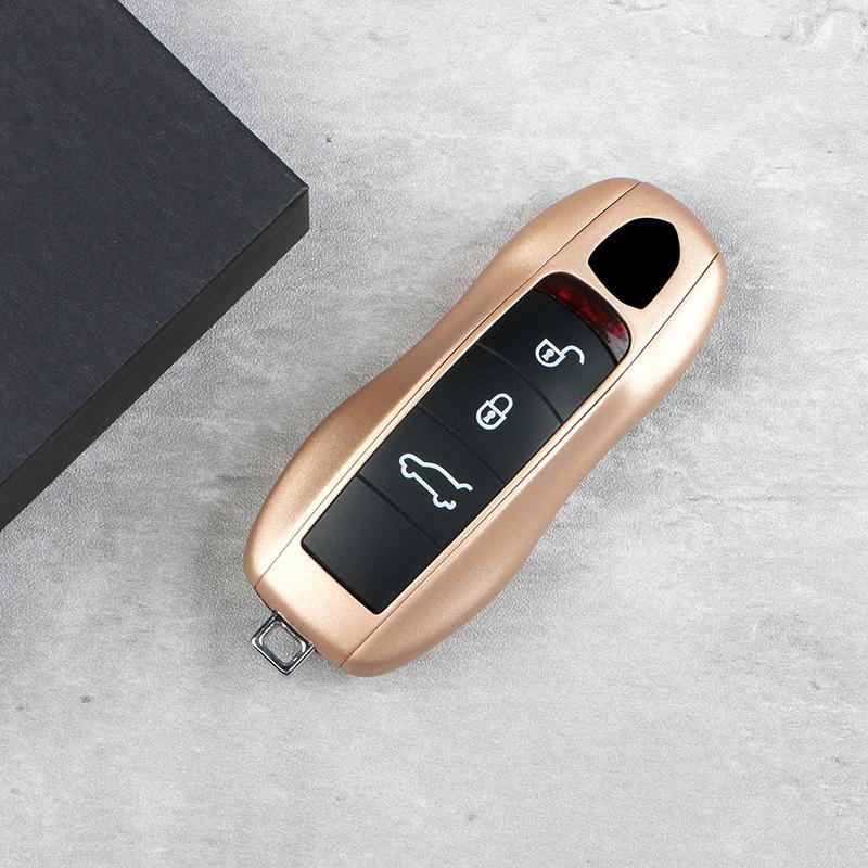 Applicable To Porsche Solid Color Neodymium Gold Key Case Cayenne Macan718Taycan911 Paramela Kaman