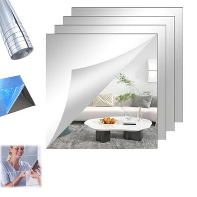 Oglindă de perete moale de 100/200 CM Impermeabil autoadeziv Oglindă pentru tot corpul Foaie rezistentă la rupere Camera de zi Dormitor Decorare baie Autocolant oglindă