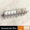 Wall-Mounted Luxury Slipper Rack: Punch-Free Bathroom Shoe Draining Storage Solution