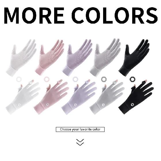 Guanti Unisex Protezione UV Crema Solare - Donna Uomo Dita Intere Guanti Solari Guanti Touchscreen per Guidare Escursionismo Equitazione