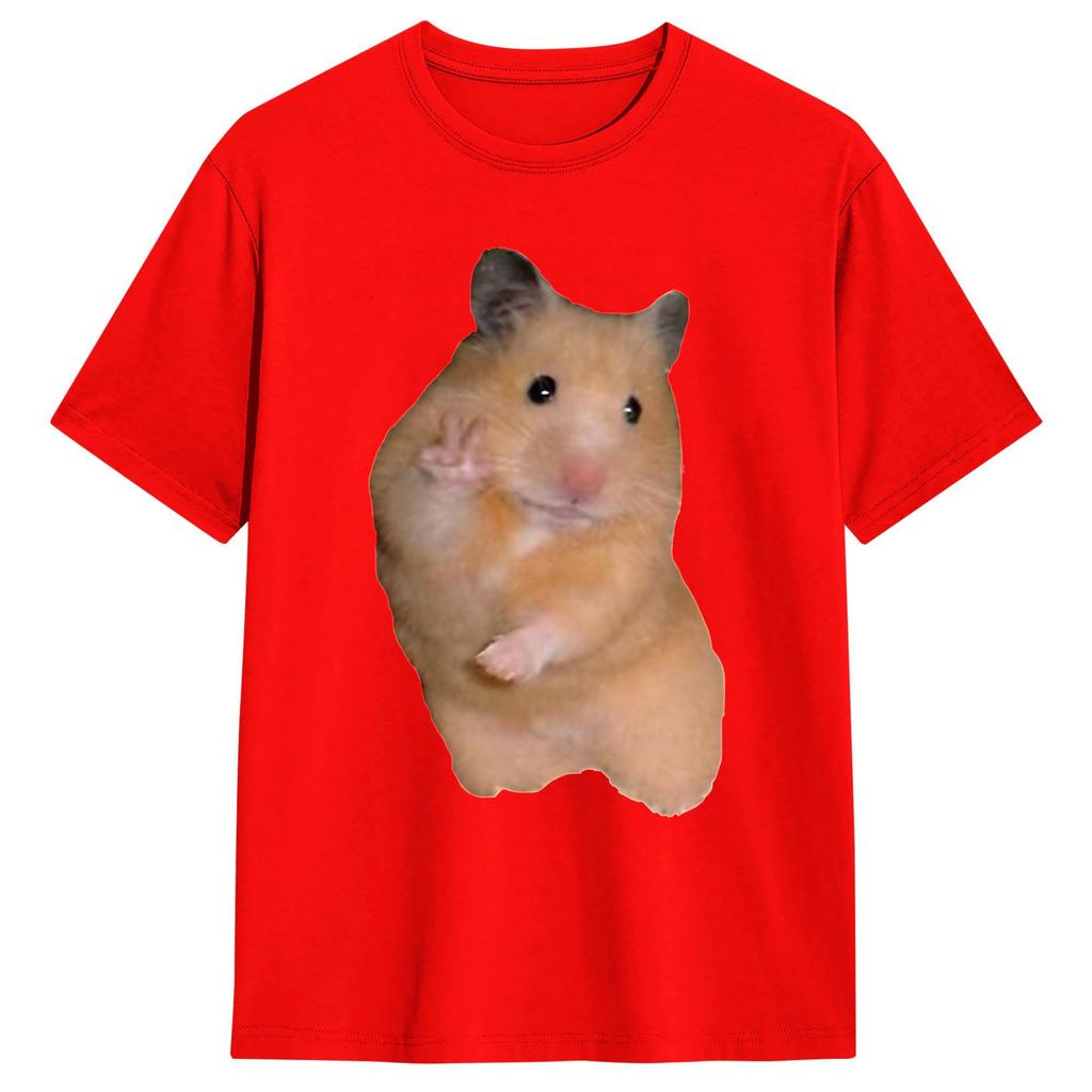 Cute Hamster Meme 100 Cotton T Shirt For Unisex Beach Streetwear Tshirts O Neck Harajuku Tee Shirt Plus Size Pattern Clothing