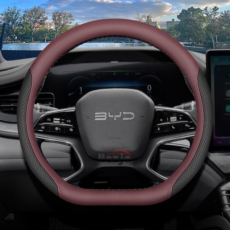 Lederlenkradabdeckung für Auto für BYD Atto 3 Song Pro Plus Sealion 6 7 Dolphin Mini Yuan Up Seal U Tang EV Zubehör 2025