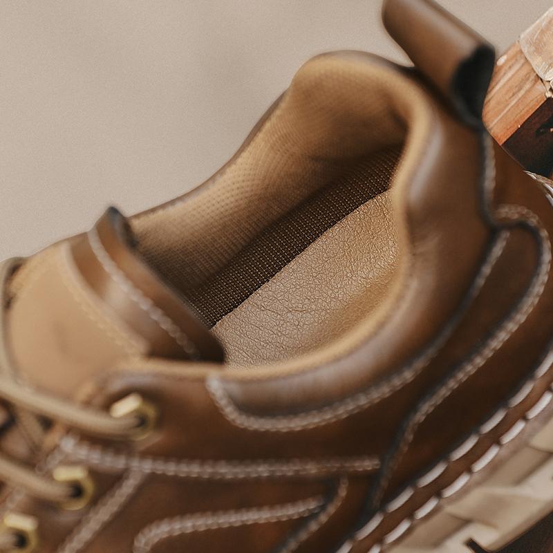 Prodyšné Retro Kožené Outdoorové Boty Měkké Pohodlné Odolné proti Opotřebení Pánské Designové Boty Tenisky Nové Pánské Ležérní Boty Vysoká Kvalita