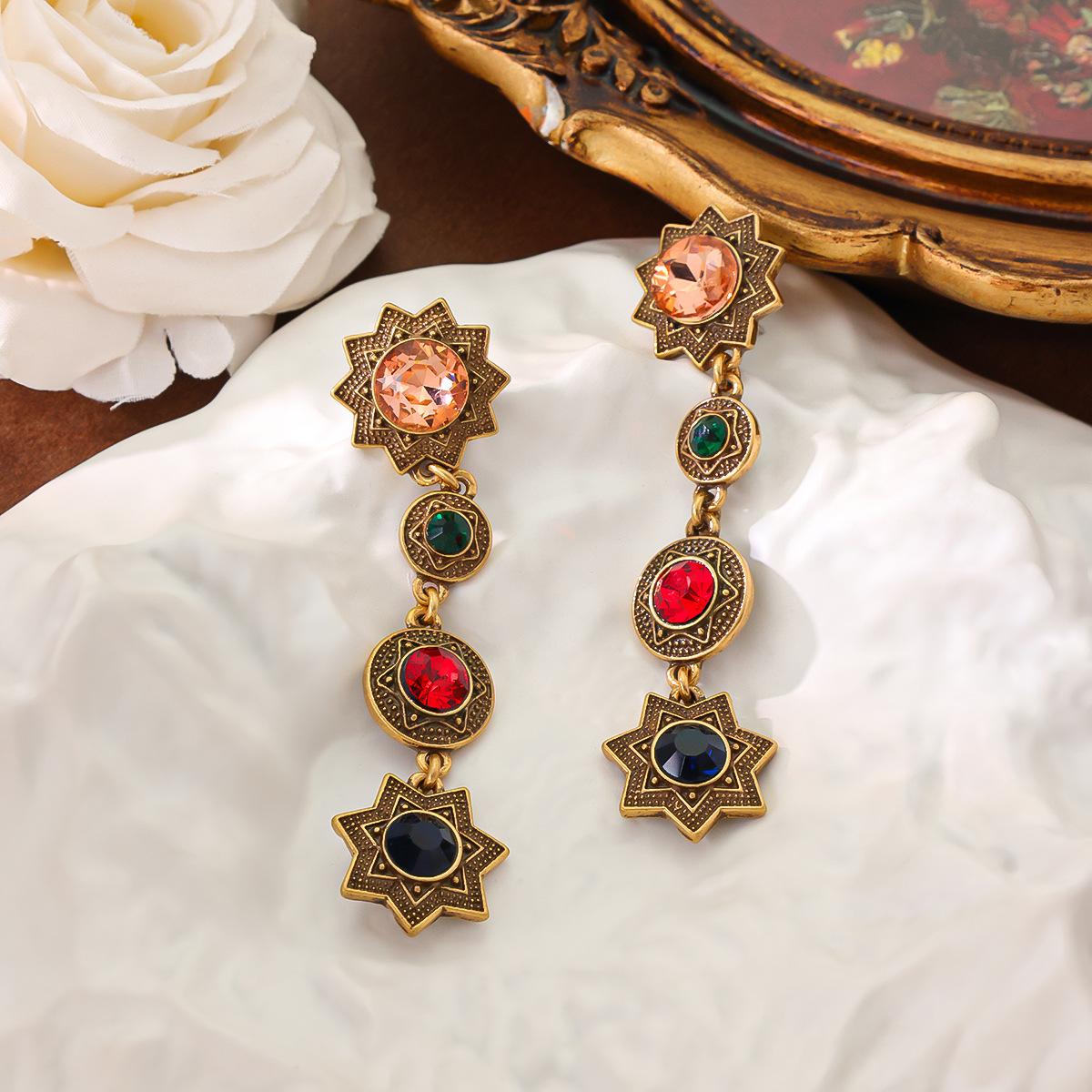 Vintage Long Tassel Set With Zircon 925 Silver Needle Earrings Showcase Elegant Feminine Temperament