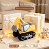 Cushion Excavator Plush Toys Home Decorative Stuffed Excavator Machine Plush Pillow  For Boys
