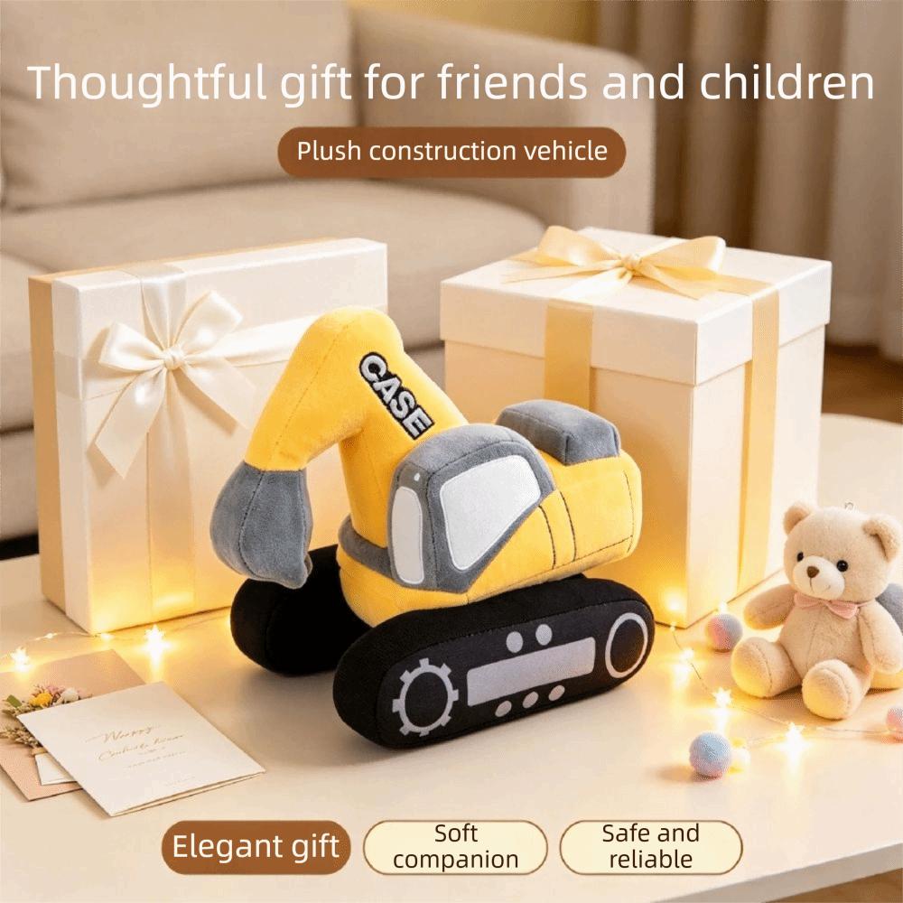 Cushion Excavator Plush Toys Home Decorative Stuffed Excavator Machine Plush Pillow For Boys
