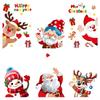 Christmas Snowflake Santa Claus Window Sticker Glass Wall Sticker Decoration Holiday Winter Reindeer Decal Party Decor