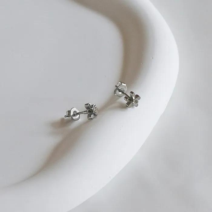 _EE77 Surgical Steel Mini Flower Earrings (Non-discoloring)
