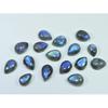 10X13MM Natural Labradorite Blue Fire Pear Cabochon Loose Gemstone 16Pcs Lot C-1104