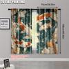 Curtains Digital Printed Print Koi Fish Pond Without Rod Decorations Outdoor Living Curtain Set Of 2 Classic Made Polyester Washable