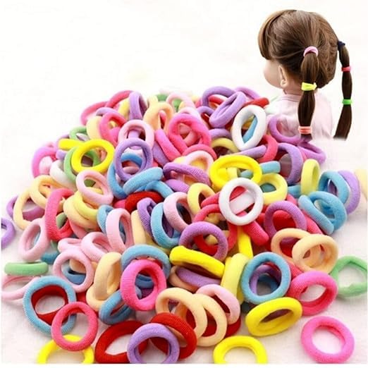 Multi Color Hair Holder Tie Soft Tiny Small Elastic Rubber Bands Braiding for Kids Girls, Mini Rubber bands Ties For Girls And Women (Multicolor)
