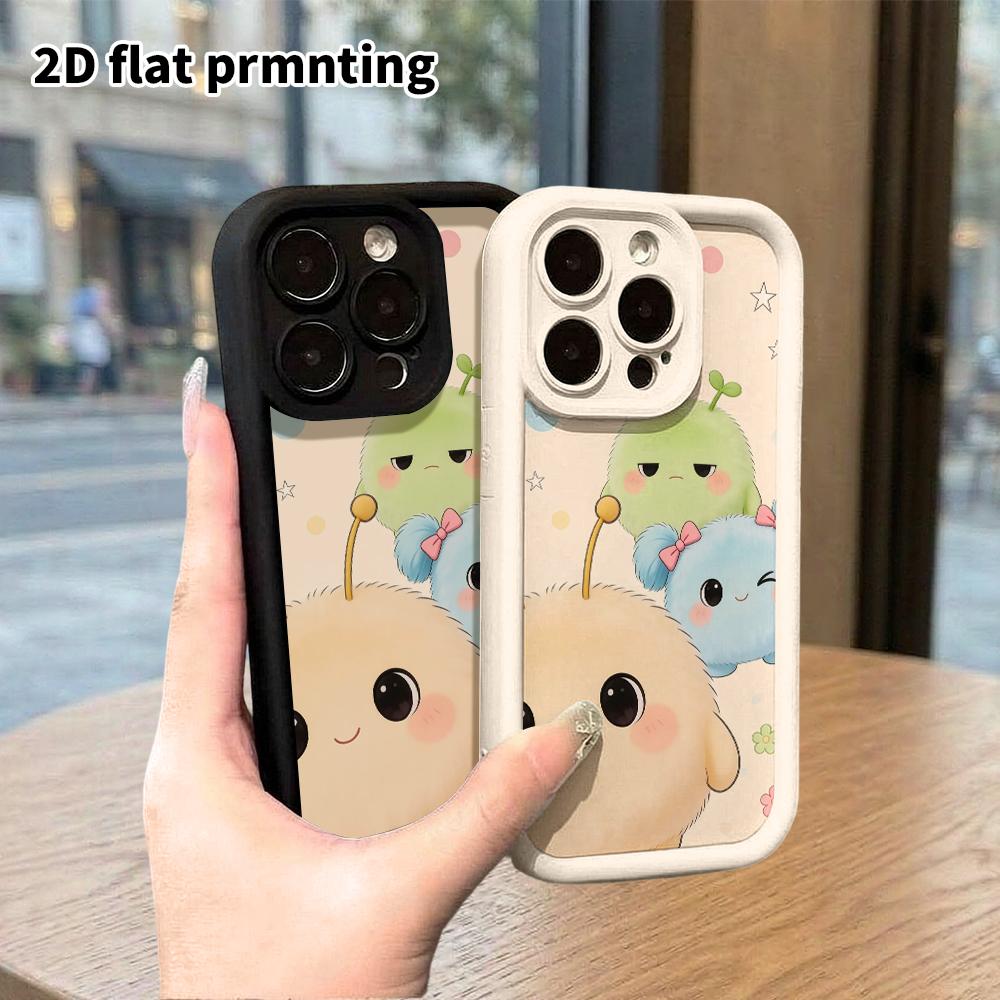 Phone Case: 2D Flat, Suitable for iPhone 18 17 16 15 14 13 12Pro Protective Case, Plush Little Monster, Perfect Christmas and Halloween Holiday Gift
