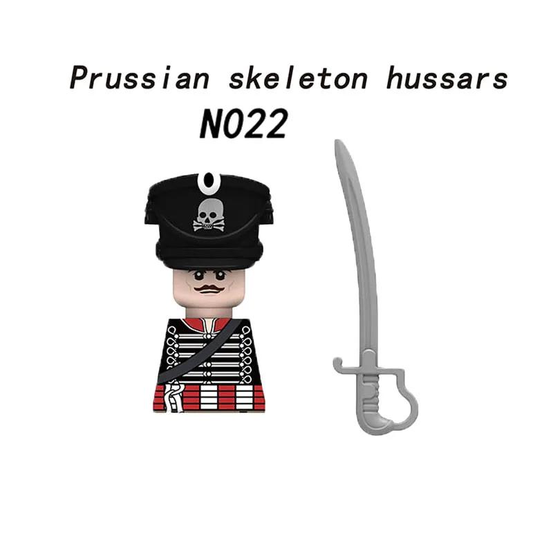 Medieval Napoleonic War Soldiers Figures Military MOC Building Block Knights British French Fusilier Rifles Weapon Kids Toy