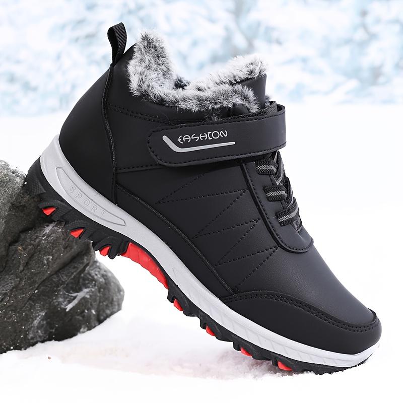 Herrenstiefel, Winter Warm Schneestiefel, Rutschfest, Bequem, Plüschgefüttert, Verdickte Herrenstiefel 47 schwarz