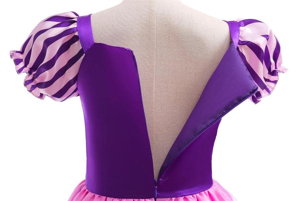 [Dressy Daisy] Kids Girls Princess Dress Rapunzel Style Costume Halloween Christmas Party 2 Years Old Rapunzel A (Dress + Accessories)