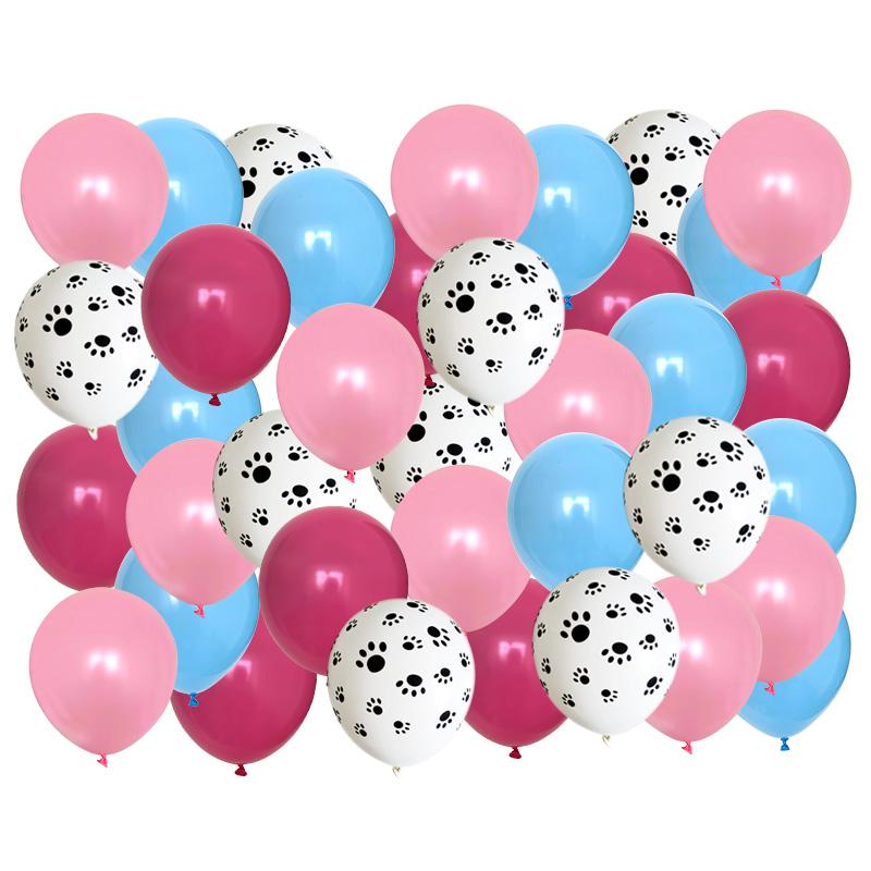 

40pcs Mix 10 Pets Dog Paw Latex Balloons Animal Theme Party Decor Kids Classic Toys Globos Helium Air Inflatable Balls Supply 10inch