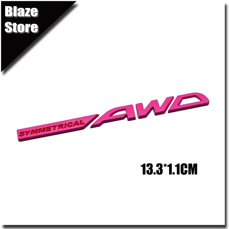 3D Metal Symmetrical AWD Badge Car Tailgate Car Sticker For BRZ XV Outback Forester Asahi Panther WRX Impreza