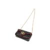Gucci GG Marmont Quilted Leather Chain Shoulder Bag Black Red Daily Party 574969-0OLFX-8277