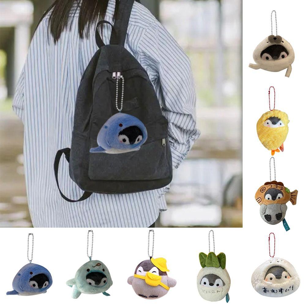 Cute Plush Positive Energy Penguin Pendant Cartoon Hanging Ornament Penguin Doll Keychain Bag Pendant Bag Accessories