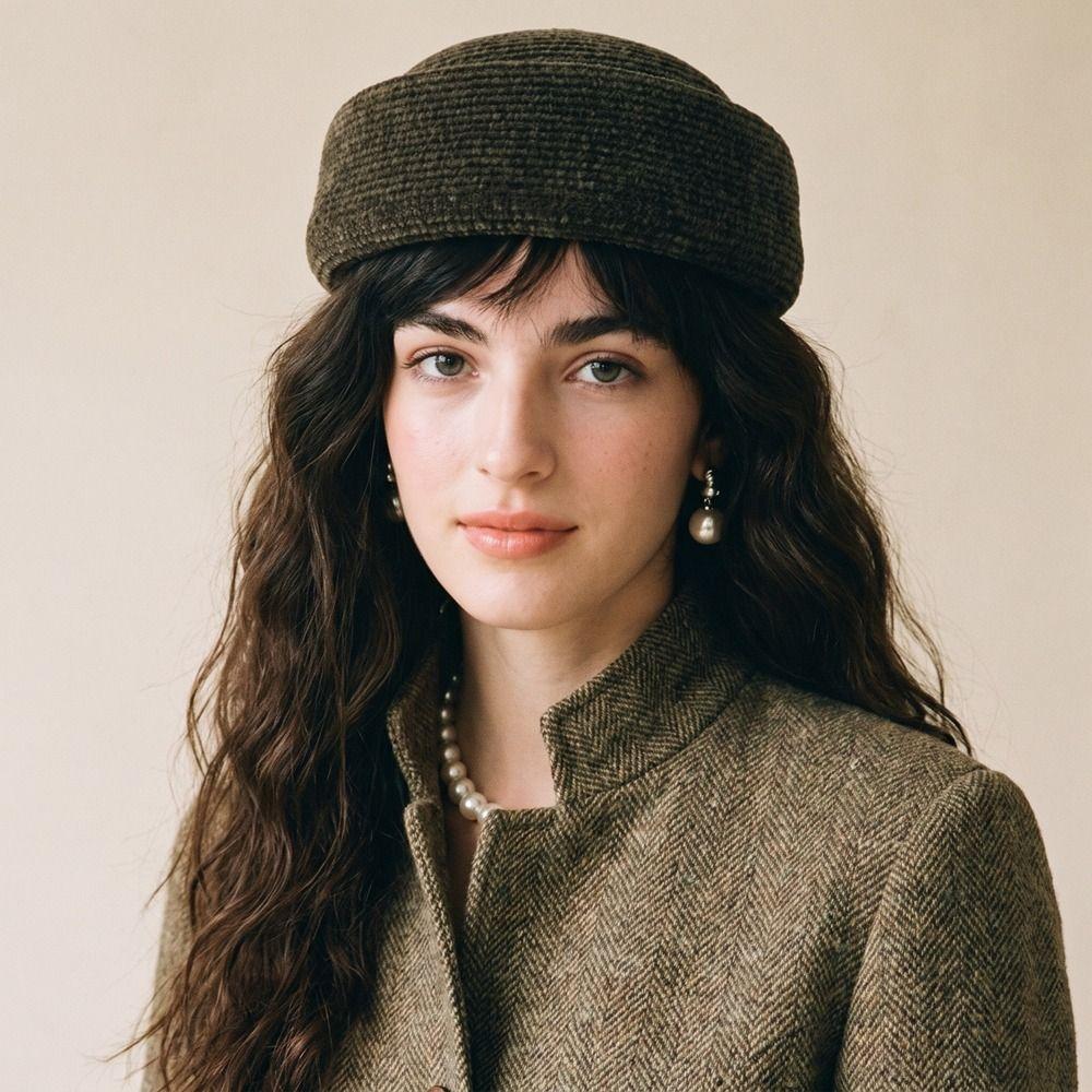 Elegant Beret Hat French Style Fedora Hat Vintage Chenille Pillbox Hat Cocktail Event
