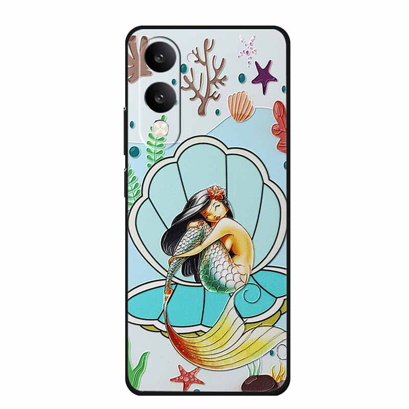 3D Emboss Case For Vivo iQOO Z10 Lite Phone Case Coque Flowers Silicone Soft Back Cover For Vivo Y29S Y29T Y19s GT 5G Case Funda